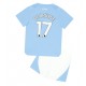Maillot de foot Manchester City Kevin De Bruyne #17 Domicile vêtements enfant 2023-24 Manches Courtes (+ pantalon court)